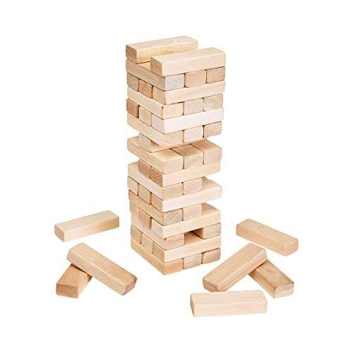 Imagem de Jogo de Torre de Bordo de Madeira da Pensilvânia - Conjunto de Blocos de Madeira Pesado - Blocos de Madeira Empilháveis - Jogos Familiares de Mesa e ao Ar Livre - (Maple Hardwood)