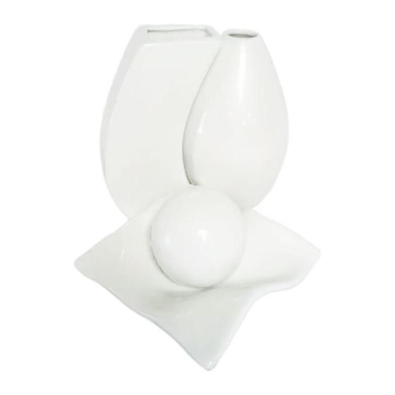 Imagem de Jogo De Vasos Par Turim E Centro De Mesa Em Cerâmica White