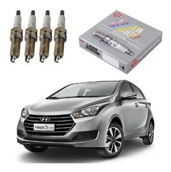 Jogo de Velas de Ignição Ignição Original NGK Iridium Hyundai HB20 1.6 16v 2017 em diante. Menor preço em Jogo de Velas de Ignição Ignição Original NGK Iridium Hyundai HB20 1.6 16v 2017 em diante.