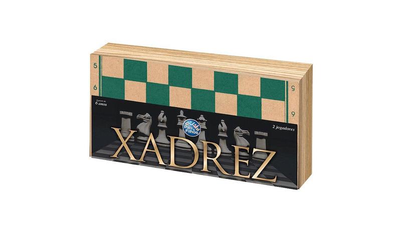 Imagem de Jogo De Xadrez Oficial Cx Em Madeira 40Cm - PAIS E FILHOS