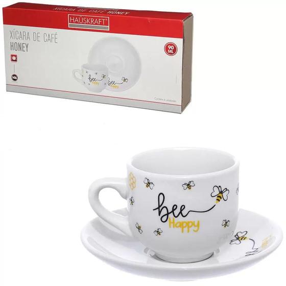 Imagem de Jogo De Xícara Para Café Com Pires Chá Porcelana 90ml 12 Peças