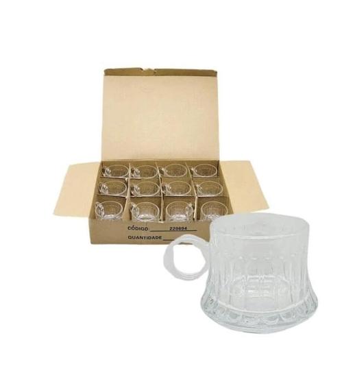 Imagem de Jogo de xicaras 70ml c/12 pcs vidro
