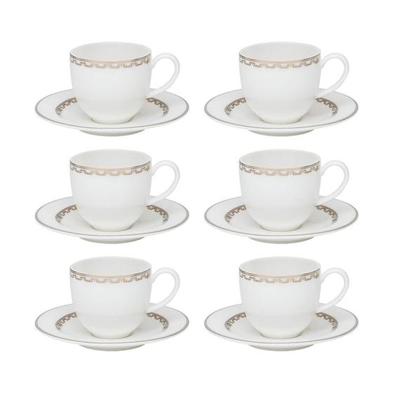 Imagem de Jogo de xícaras café em porcelana Strauss Lumière 110ml 6 peças