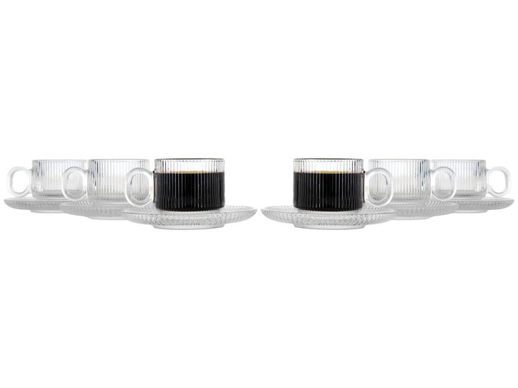 Jogo de Xícaras de Café 95ml Haus Concept Canelado 6 Peças