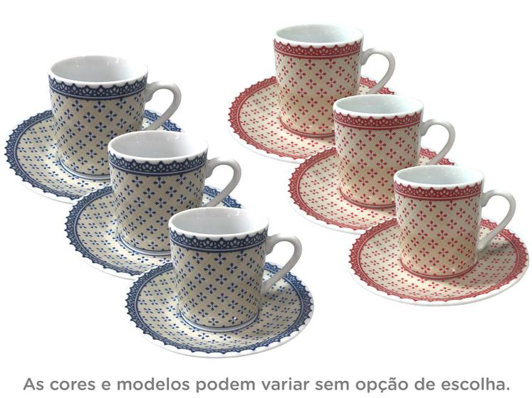 Imagem de Jogo de Xícaras de Café Porcelana 6 Peças