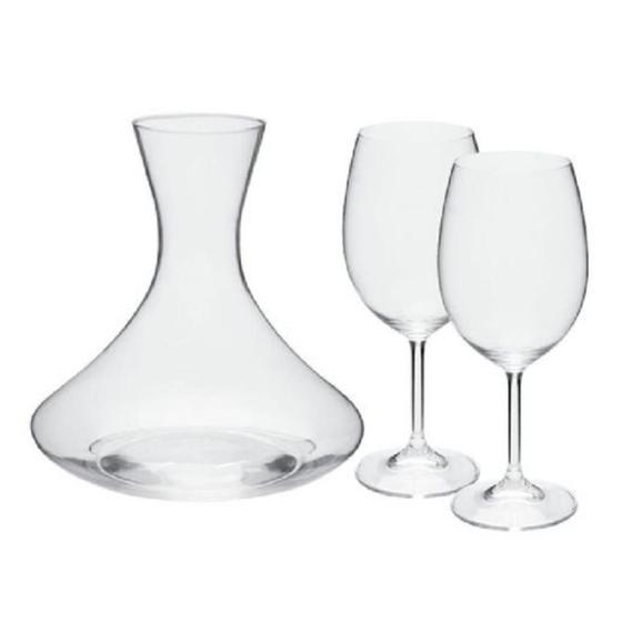 Imagem de Jogo Decanter 1500ml com 2 Taças 450ml Cristal Ecológico Bohemia