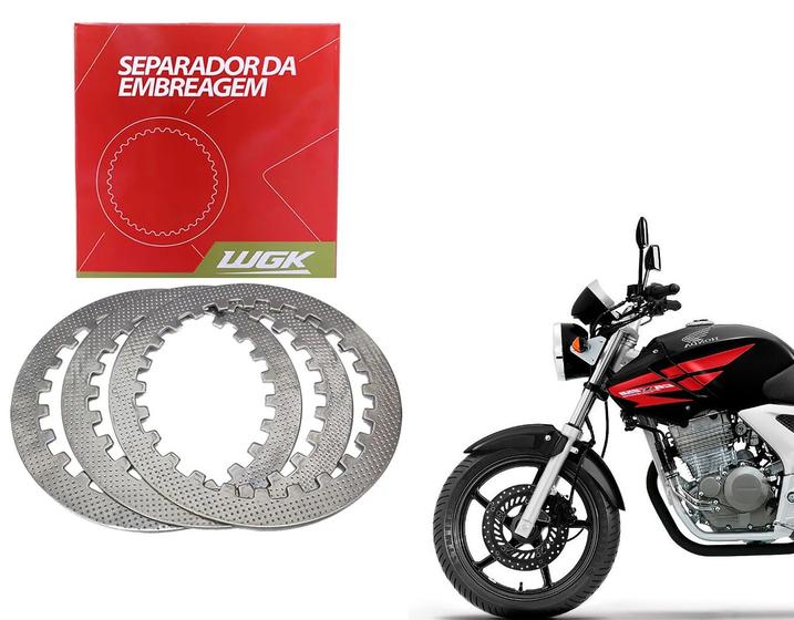 Imagem de Jogo Disco Separador Embreagem Wgk Cbx 250 Twister Xr Tornado Ano 2000 Até 2008