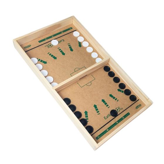 Imagem de Jogo Divertido Estilingol Chute Certo Brinquedo Educativo Madeira - Carimbras - 3 anos