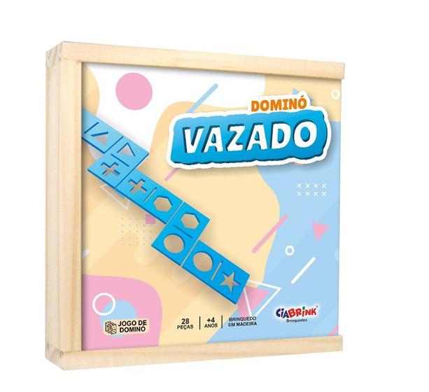 Imagem de Jogo Dominó Vazado 28 Peças MDF 1390