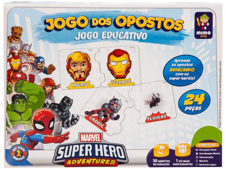 Imagem de Jogo dos Opostos Marvel Super Hero Adventures - Mimo Toys