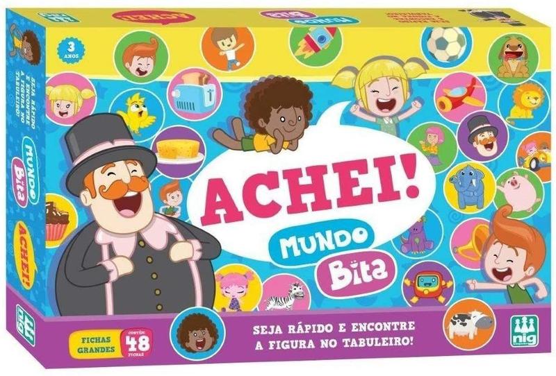 Imagem de Jogo Educativo Achei Mundo Bita C 48 Peças Raciocínio Lógico