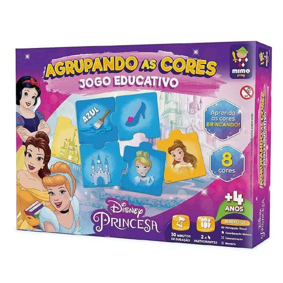 Imagem de Jogo Educativo Agrupando As Cores Princesas Disney Mimo Play