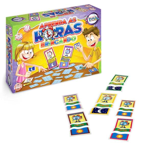 Imagem de Jogo educativo aprenda as horas brincando 144 pçs - toia