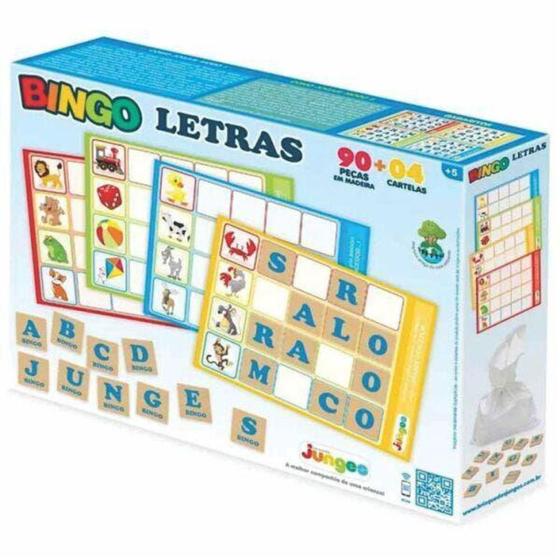 Imagem de Jogo Educativo Bingo Letras 90 Peças - Junges - Brinquedos Junges
