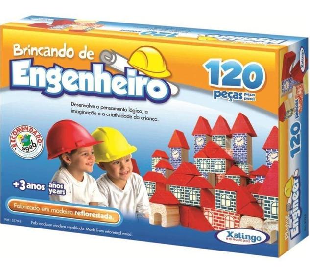 Imagem de Jogo Educativo Brincando De Engenheiro 120 Peças Xalingo