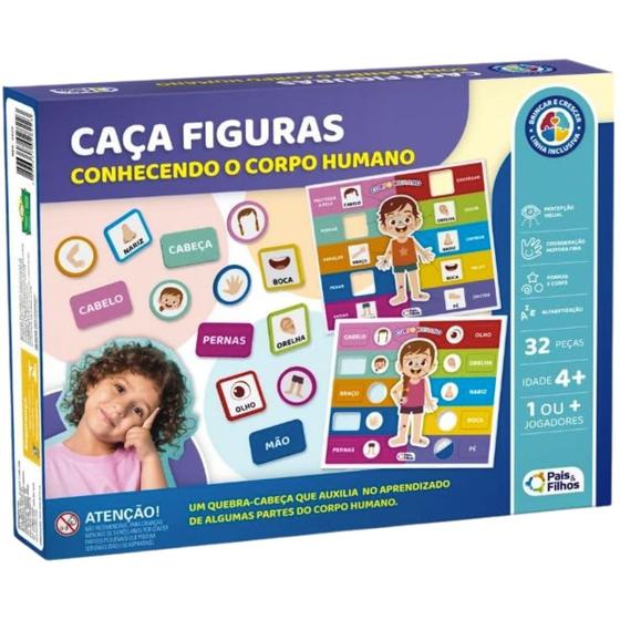 Jogo Educativo Caça Figuras Conhecendo o Corpo Humano Menor preço em Jogo Educativo Caça Figuras Conhecendo o Corpo Humano