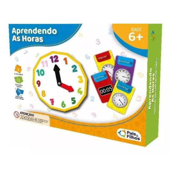 Imagem de Jogo Educativo Didático Aprendendo As Horas - Pais e Filhos