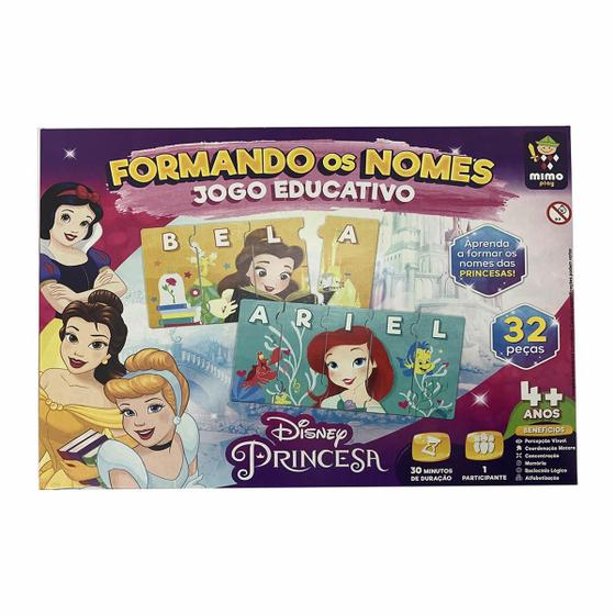 Imagem de Jogo Educativo Formando Os Nomes Princesas Disney Mimo Play