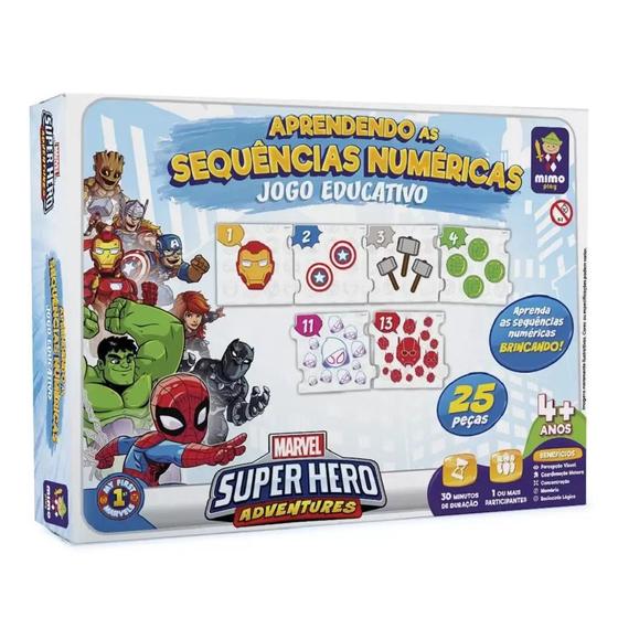 Imagem de Jogo Educativo Jogo Dos Números Marvel Mimo Brinquedos