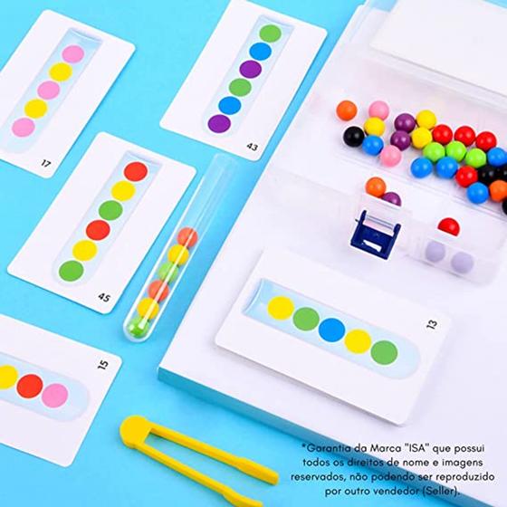 Imagem de Jogo educativo Montessori Raciocínio lógico Brinquedo Pedagógico Coordenação motora fina