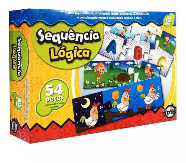 Jogo Educativo Sequência Lógica 54 peças - Infantil Educativo ...