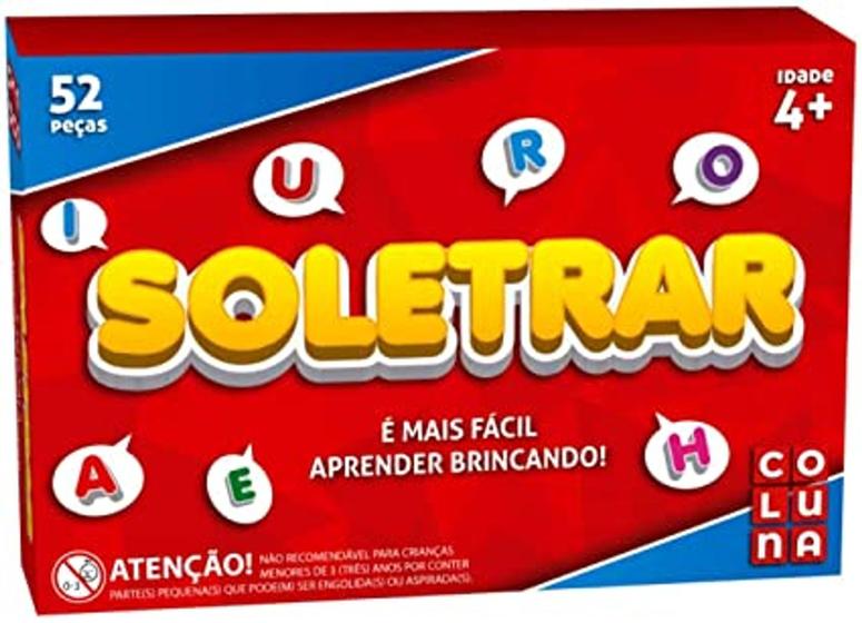 Jogo educativo Soletrar 52 Peças - Coluna - Brinquedos Educativos ...