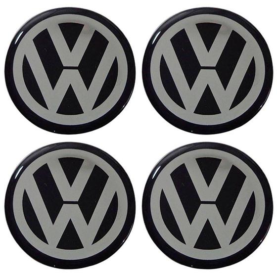 Imagem de Jogo Emblema Calota Resinada VW 48mm Preto