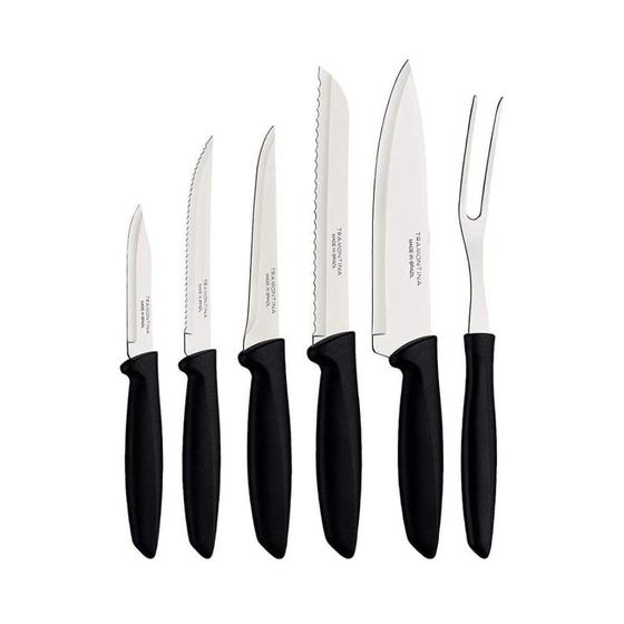 Imagem de Jogo facas inox 6pc plenus preto