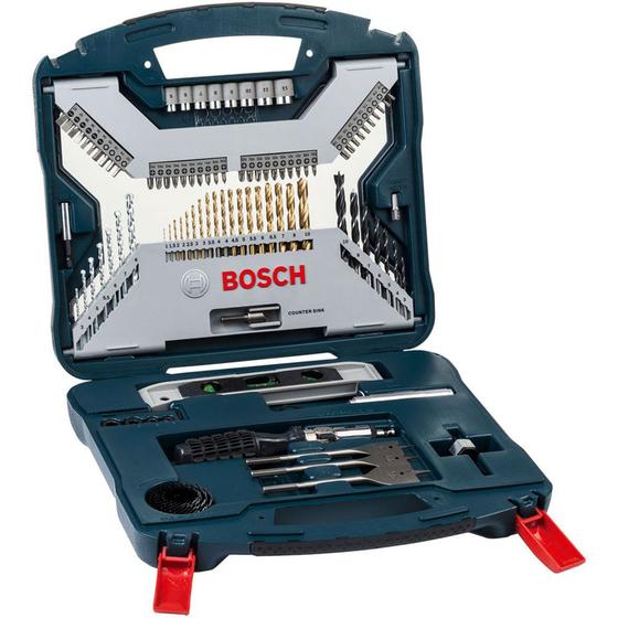 Jogo Ferramentas Brocas E Bits X-line Titânio 100 peças -Bosch Menor preço em Jogo Ferramentas Brocas E Bits X-line Titânio 100 peças -Bosch