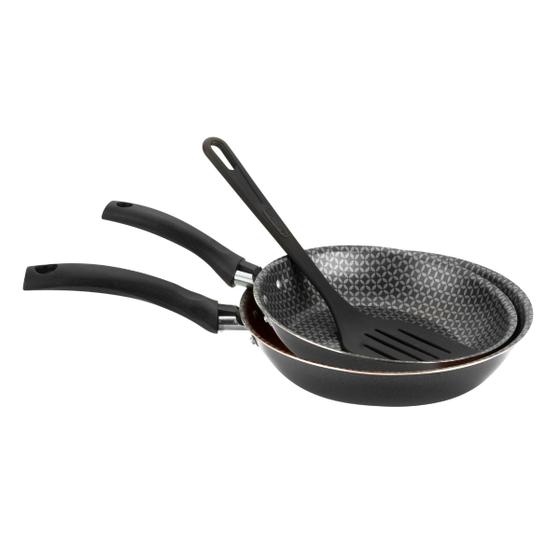 Imagem de Jogo Frigideiras 16cm 20cm com Espátula Linha Essencial Kit