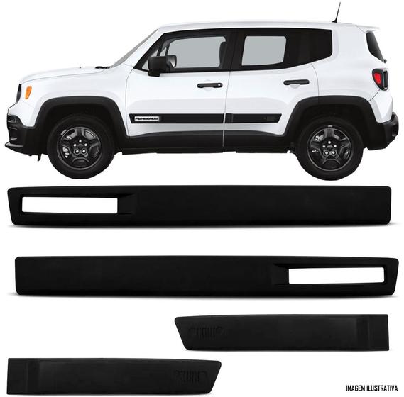 Imagem de Jogo Friso Lateral Borrachão Jeep Renegade Preto