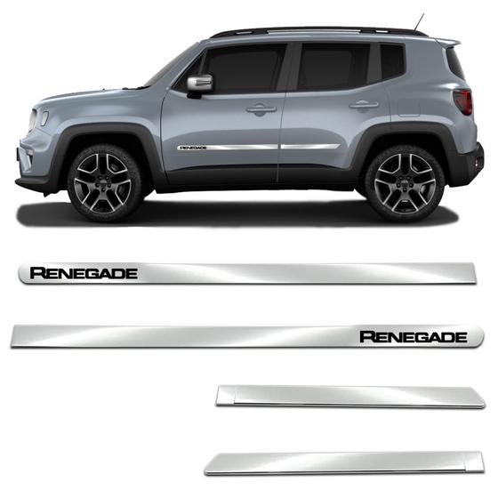 Imagem de Jogo Friso Lateral Cromado Largo Jeep Renegade 2015 a 2023