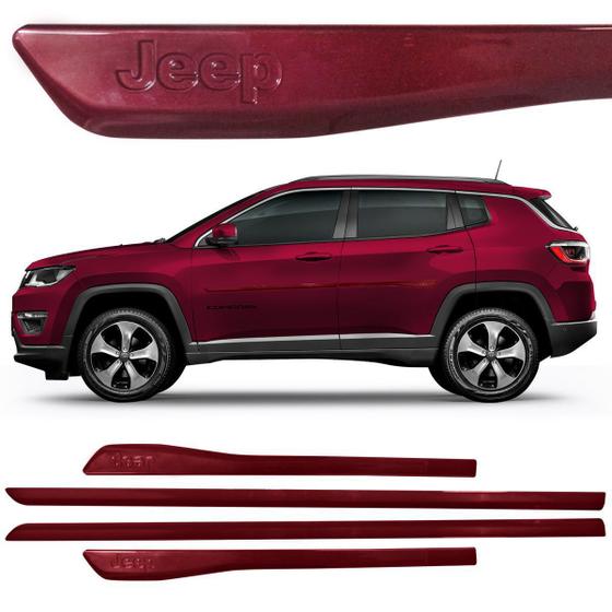 Imagem de Jogo Friso Lateral Pintado Compass Logo Jeep Vermelho Tribal