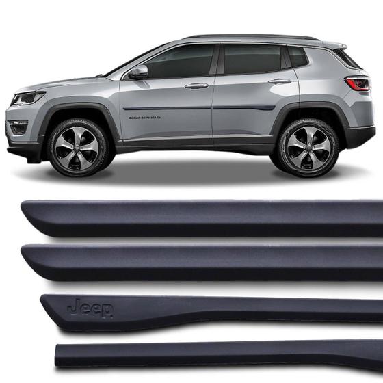 Jogo Friso Lateral Tipo Borrachão Jeep Compass 2017 e 2018 Preto Grafia Modelo Original Menor preço em Jogo Friso Lateral Tipo Borrachão Jeep Compass 2017 e 2018 Preto Grafia Modelo Original