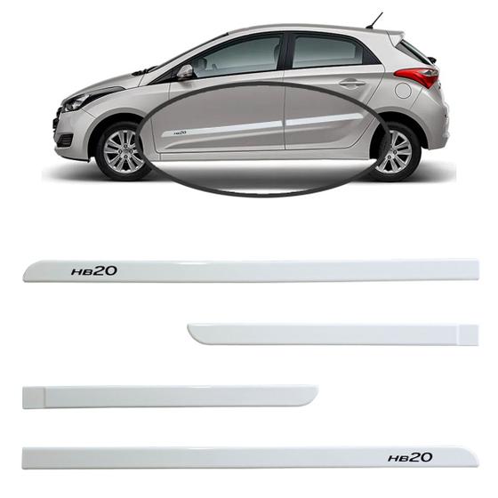 Jogo Friso Slim Lateral Hyundai HB20 Original com Grafia Cores Menor preço em Jogo Friso Slim Lateral Hyundai HB20 Original com Grafia Cores