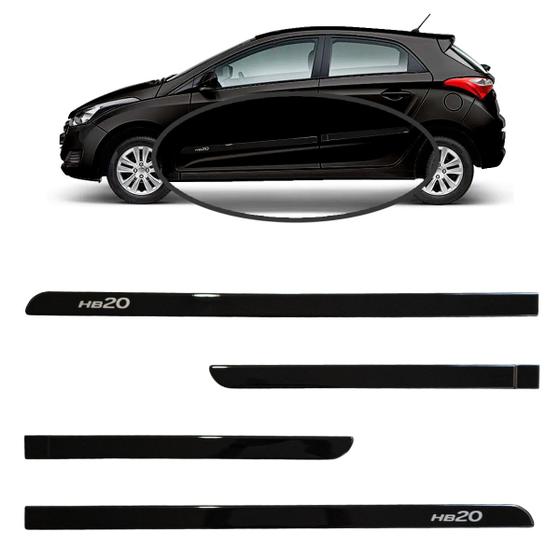 Imagem de Jogo Friso Slim Lateral Hyundai HB20 Original com Grafia Cores