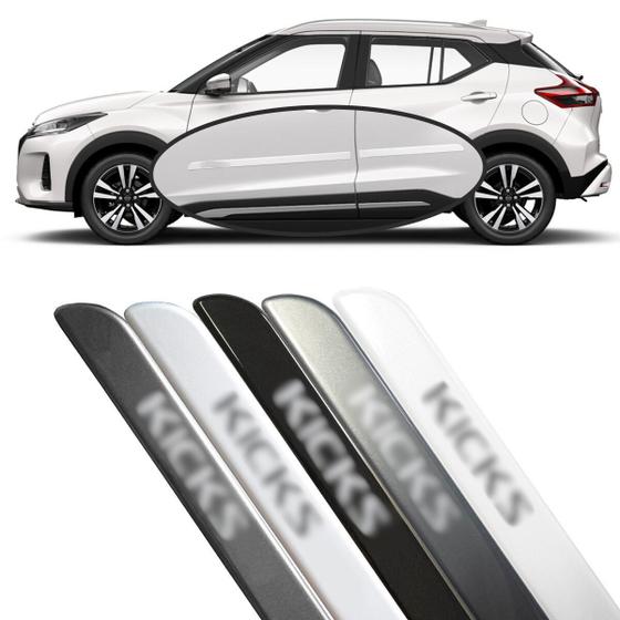 Imagem de Jogo Friso Slim Lateral Nissan Kicks Original com Grafia Cores