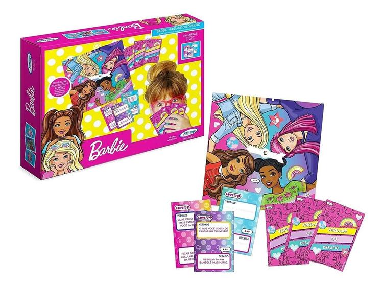 Jogo Infantil Barbie Verdade Ou Desafio Perguntas E Resposta - XALINGO -  Jogos de Tabuleiro - Magazine Luiza