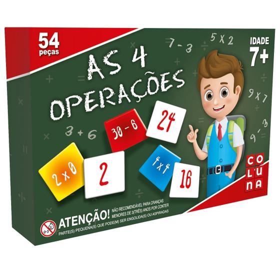 Imagem de Jogo Infantil Educativo As 4 Operações 54 Peças Pais e Filhos 904