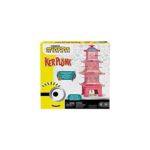 Imagem de Jogo Infantil Kerplunk Com Minions illumination: The Rise of Gru with Minions Game Pieces e Pagoda Tower, Gift for 5 Year Olds and Up