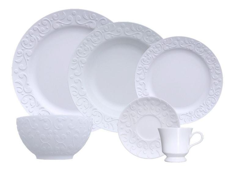 Jogo Jantar Chá C/ Bowl Tigela Tassel 24 Peças Porcelana Germer 4 Lugares Menor preço em Jogo Jantar Chá C/ Bowl Tigela Tassel 24 Peças Porcelana Germer 4 Lugares