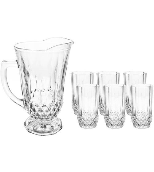 Imagem de Jogo Jarra 1,25 Litros Com 6 Copos 260ml Diamante