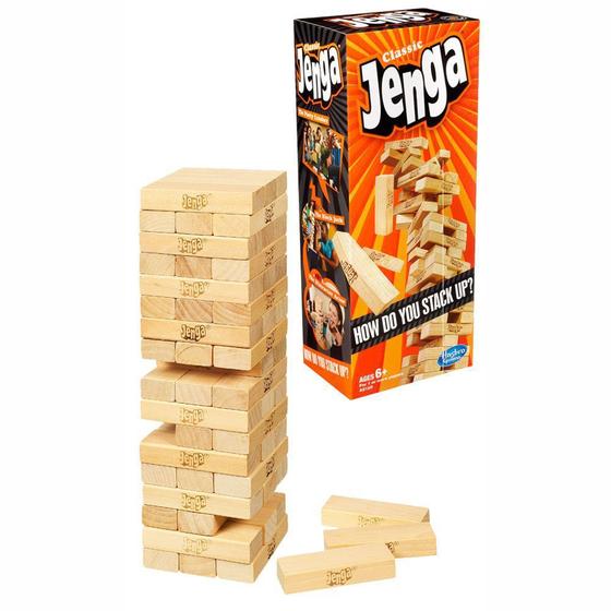 Jogo Jenga Clássico Madeira Hasbro A2120 Menor preço em Jogo Jenga Clássico Madeira Hasbro A2120