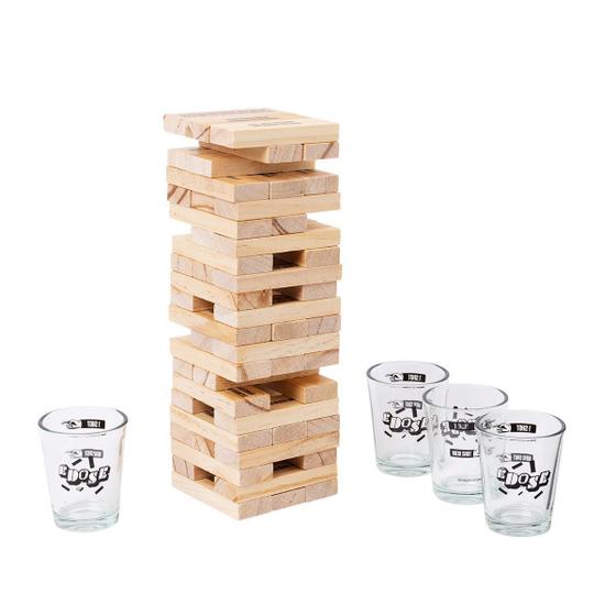 Imagem de Jogo Jenga Com Copos e Dose