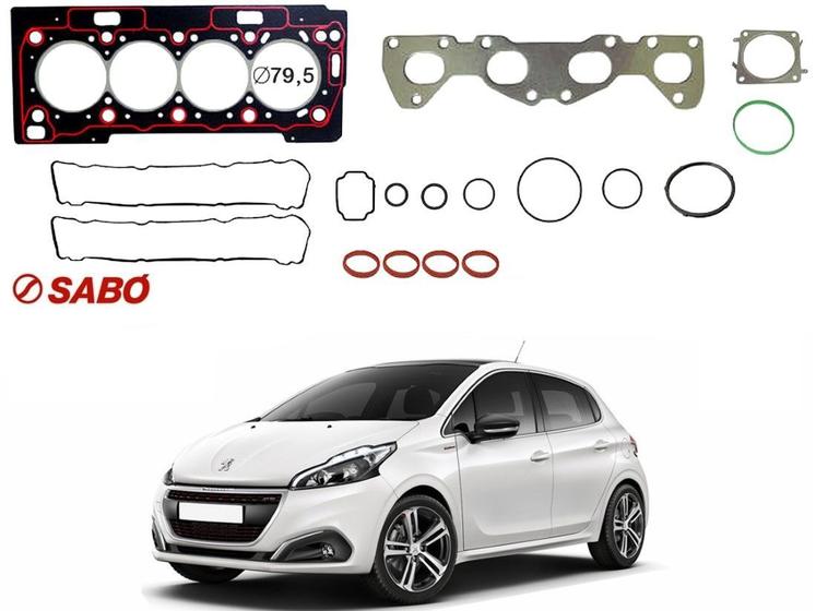 Jogo junta cabeçote sabo peugeot 208 1.6 16v 2013 a 2019 Menor preço em Jogo junta cabeçote sabo peugeot 208 1.6 16v 2013 a 2019