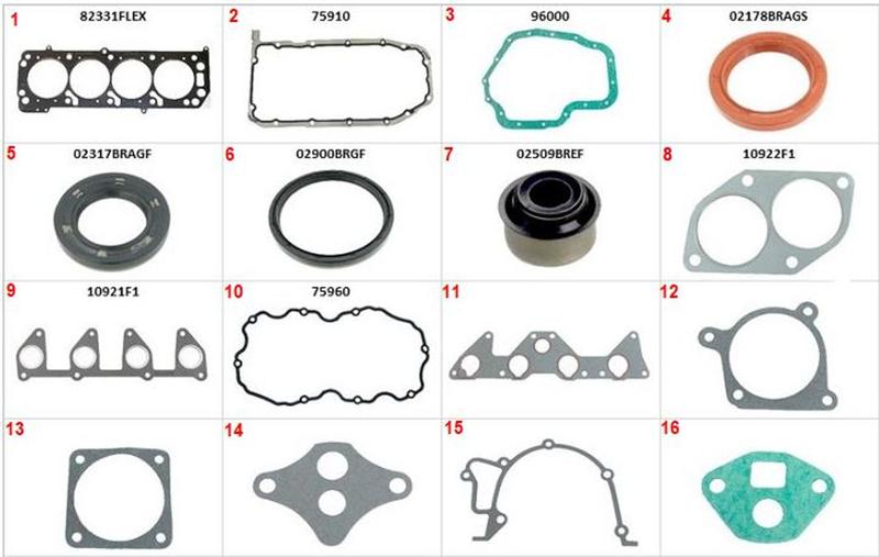 Imagem de Jogo junta motor completa c/ junta cabecote metalica c/ retentor 80430flexr sabo