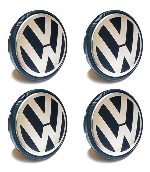 Jogo kit 4 Calota Calotinha Centro Roda Vw Gol G5 G6 Fox Polo Virtus ...