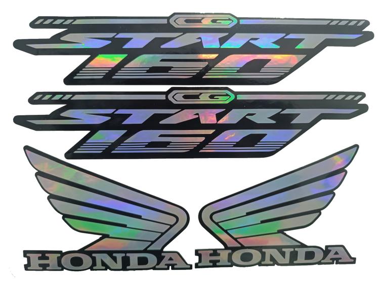 Imagem de Jogo Kit De Adesivo Para Moto Honda Start 160 Holografico