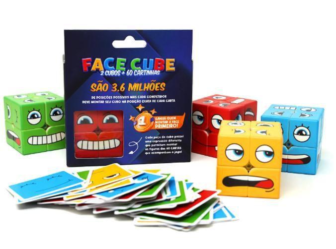 Imagem de Jogo Kit Face Cube (2 Cubos + 60 Cartas) - Cuber Brasil
