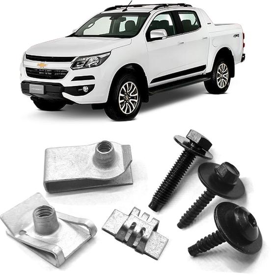Imagem de Jogo Kit Grampo Presilha fixação fixar Para-choque Dianteiro Chevrolet S10 2012 2013 2014 2015 2016 2017 2018 2019 2020 2021 2022